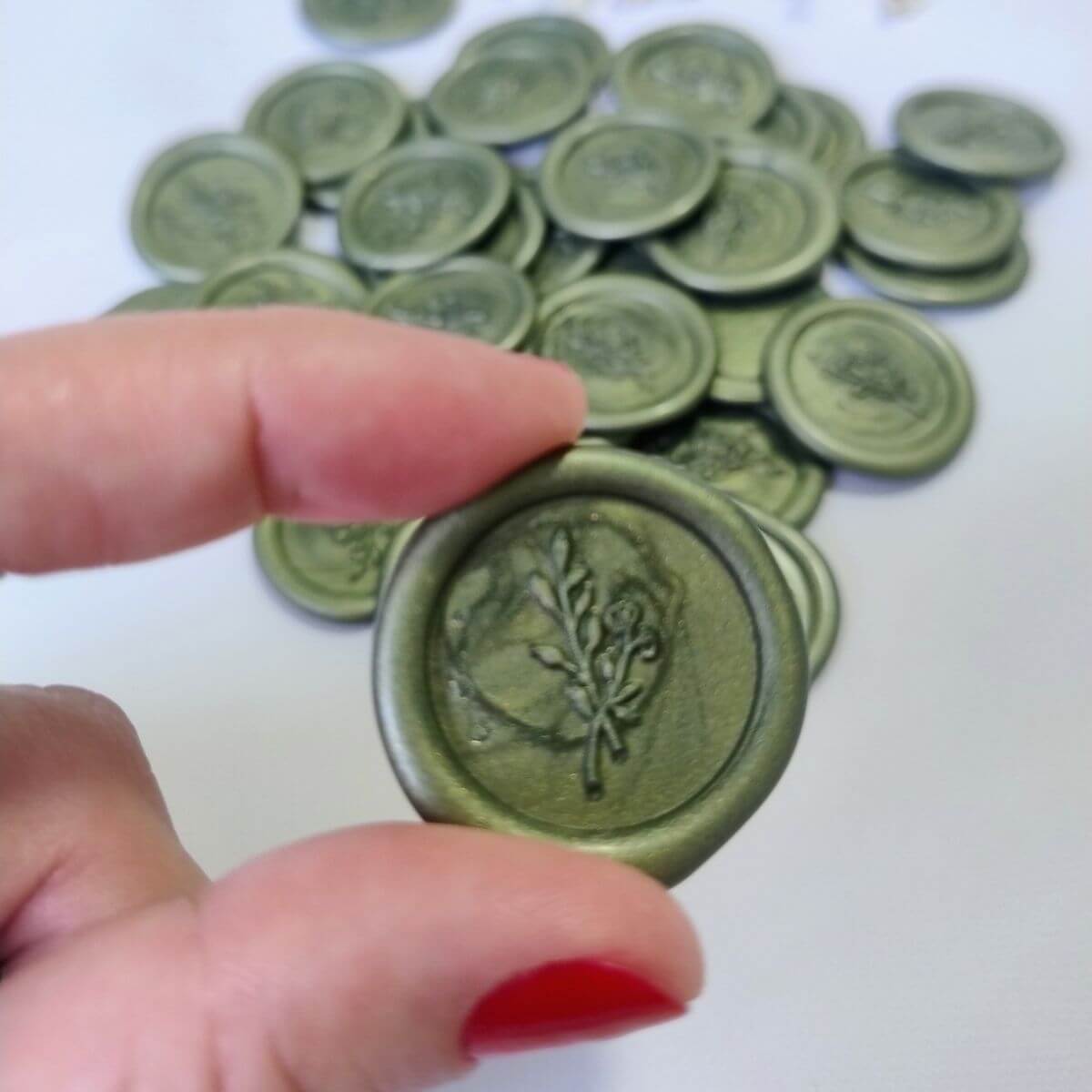 Lacre de Cera Verde Oliva